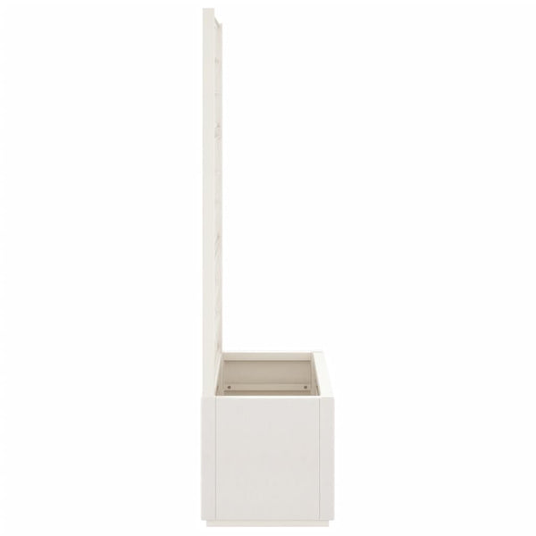 Weißer Blumenkasten für draußen mit Spalier Maamoun 80x36x140cm (pp)