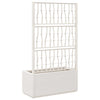 Weißer Blumenkasten für draußen mit Spalier Maamoun 80x36x140cm (pp)