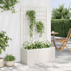 Weißer Blumenkasten für draußen mit Spalier Maamoun 80x36x140cm (pp)