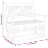 Schwarze Ruderbank Liubco 118x70x104,5cm (Espe)