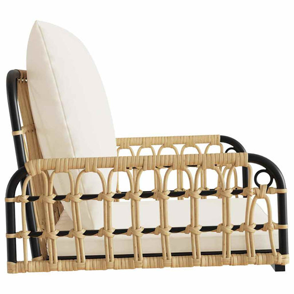 Schaukelstuhl mit Kissen Lazareta 63x58x39cm (Polyrattan und Stahl)