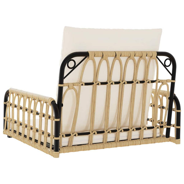 Schaukelstuhl mit Kissen Lazareta 63x58x39cm (Polyrattan und Stahl)