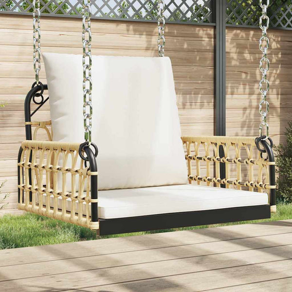 Schaukelstuhl mit Kissen Lazareta 63x58x39cm (Polyrattan und Stahl)