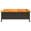Schwarzer Gartentisch Vincenza 70x70x25cm (Rattan und Akazienholz)