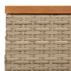 Beige Gartentisch Vincenza 70x70x25cm (Rattan und Akazienholz)