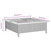 Beige Gartentisch Vincenza 70x70x25cm (Rattan und Akazienholz)