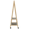 Garderobenständer mit Ablage und Rollen Teofilk 96x45,5x155,5cm (Bambus)