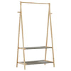 Kleiderständer mit Regalen Teofilk 96x45,5x150,5cm (Bambus)