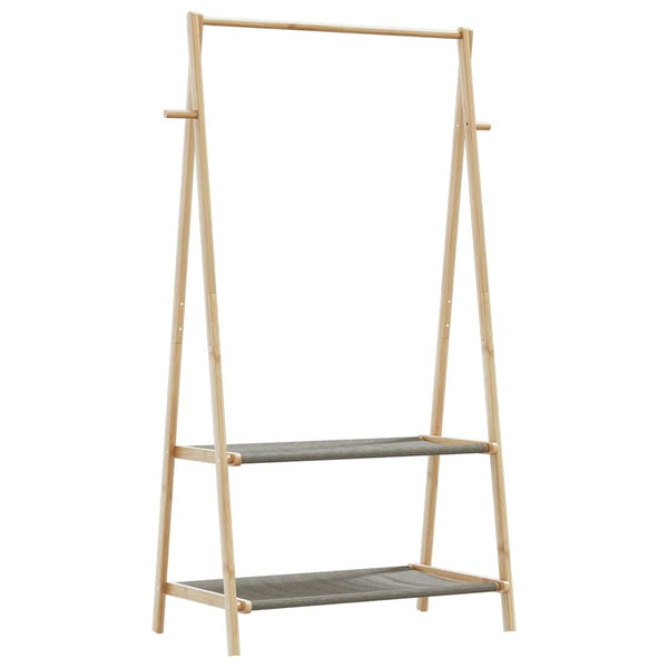 Kleiderständer mit Regalen Teofilk 96x45,5x150,5cm (Bambus)