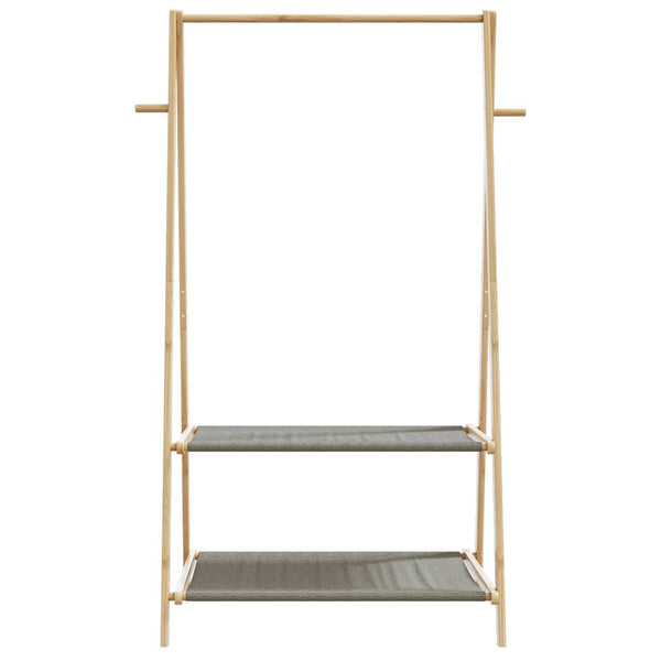Kleiderständer mit Regalen Teofilk 96x45,5x150,5cm (Bambus)