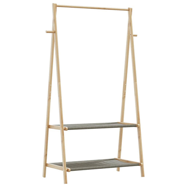 Kleiderständer mit Regalen Teofilk 96x45,5x150,5cm (Bambus)