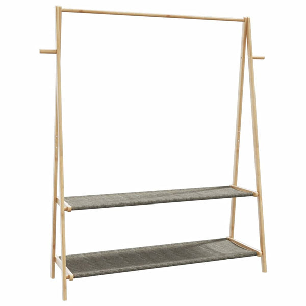 Vaateteline hyllyillä Teofilk 132x45,5x150,5cm (bambu)