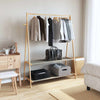 Vaateteline hyllyillä Teofilk 132x45,5x150,5cm (bambu)