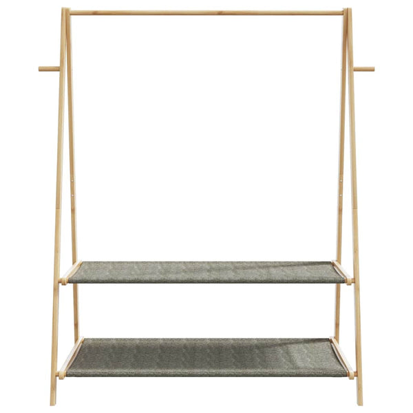 Vaateteline hyllyillä Teofilk 132x45,5x150,5cm (bambu)