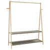 Vaateteline hyllyillä Teofilk 132x45,5x150,5cm (bambu)