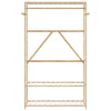 Vaateteline hyllyillä Marisena 110x40x175cm (bambu)