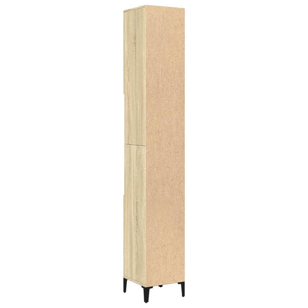 Badezimmerschrank Sonoma Eiche Cinciia 30x30x190cm (Holz)
