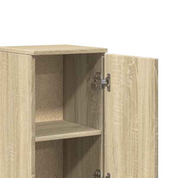Badezimmerschrank Sonoma Eiche Cinciia 30x30x190cm (Holz)