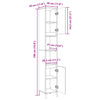 Badezimmerschrank Sonoma Eiche Cinciia 30x30x190cm (Holz)