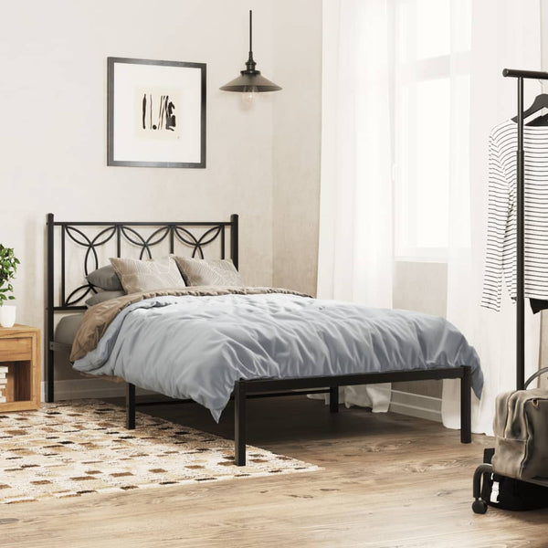Schwarzes Metallkopfteil Chiamira 107cm