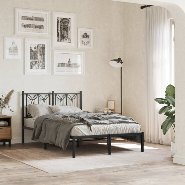 Schwarzes Metallkopfteil Chiamiran 120cm