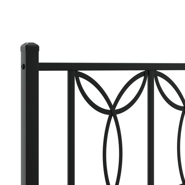 Schwarzes Metallkopfteil Chiamiran 120cm