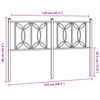 Schwarzes Metallkopfteil Chiamiran 120cm