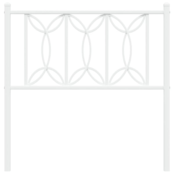 Valkoinen metallinen sängynpääty Chiamiran 75cm