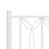 Valkoinen metallinen sängynpääty Chiamiran 75cm