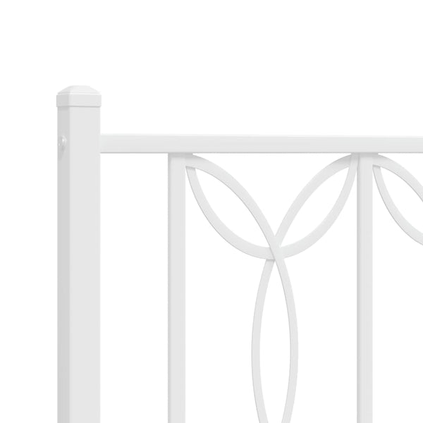 Valkoinen metallinen sängynpääty Chiamiran 75cm