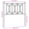 Valkoinen metallinen sängynpääty Chiamiran 75cm