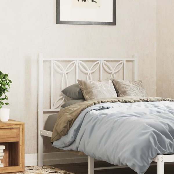 Valkoinen metallinen sängynpääty Chiamiran 75cm