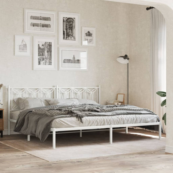Valkoinen metallinen sängynpääty Chiamiran 200cm