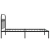 Schwarzes Metallbettgestell mit Kopfteil Sena 100x200cm