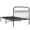 Schwarzes Metallbettgestell mit Kopfteil Sena 100x200cm