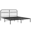 Schwarzes Metallbettgestell mit Kopfteil Sena 183x203cm