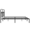 Schwarzes Metallbettgestell mit Kopfteil Sena 183x203cm