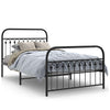 Schwarzes Metallbettgestell mit Kopfteilen Sena 107x203cm