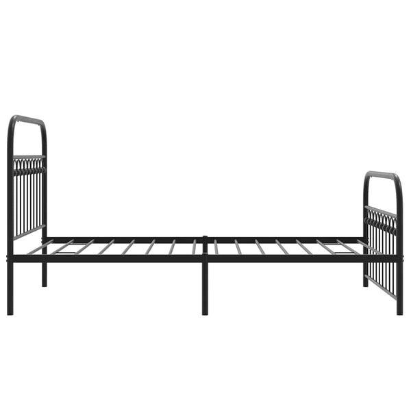 Schwarzes Metallbettgestell mit Kopfteilen Sena 107x203cm