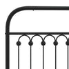 Schwarzes Metallbettgestell mit Kopfteilen Sena 107x203cm