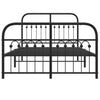 Schwarzes Metallbettgestell mit Kopfteilen Sena 120x190cm