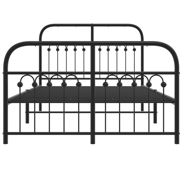 Schwarzes Metallbettgestell mit Kopfteilen Sena 120x190cm