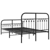 Schwarzes Metallbettgestell mit Kopfteilen Sena 120x190cm