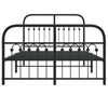 Schwarzes Metallbettgestell mit Kopfteilen Sena 120x200cm
