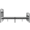 Schwarzes Metallbettgestell mit Kopfteilen Sena 120x200cm