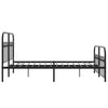 Schwarzes Metallbettgestell mit Kopfteil Sena 140x200cm