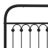 Schwarzes Metallkopfteil Kyriakou 75cm