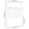 Schwarzes Metallkopfteil Kyriakou 75cm
