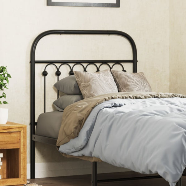 Schwarzes Metallkopfteil Kyriakou 75cm