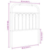 Schwarzes Metallkopfteil Kyriakou 80cm